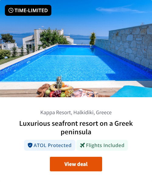 Luxurious seafront resort on a Greek peninsula