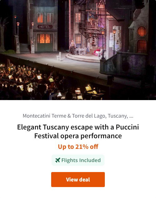 Elegant Tuscany escape with a Puccini Festival opera performance