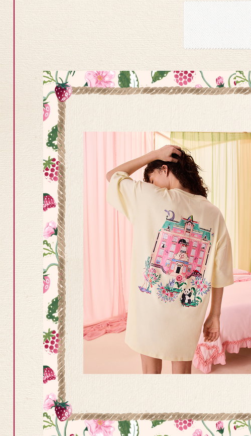 Cath Kidston Yellow Cotton Panda Print Nightie