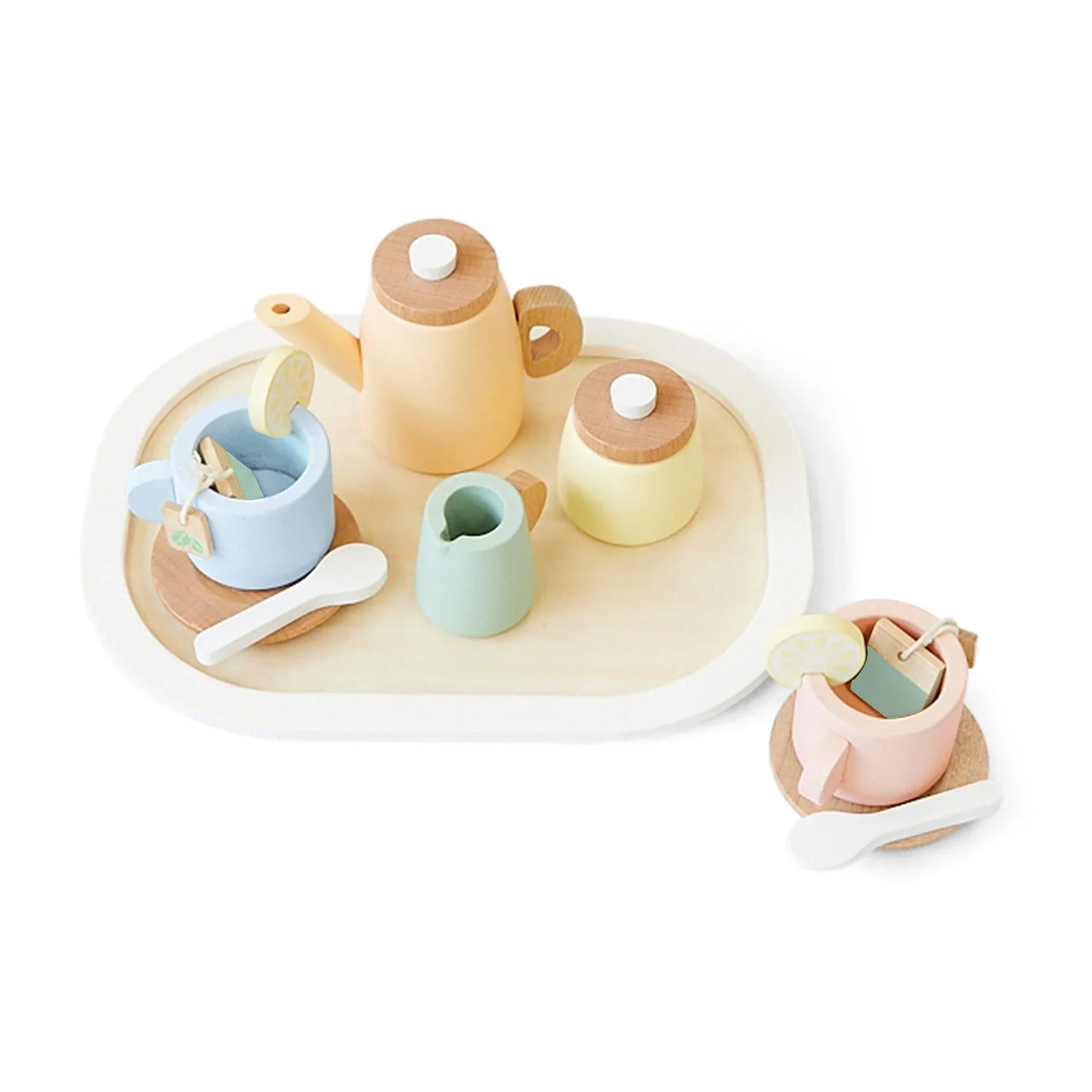 Image of Wooden Tea Set