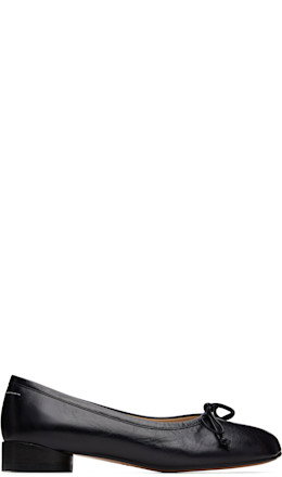 Black Anatomic Numeric Ballerina Flats