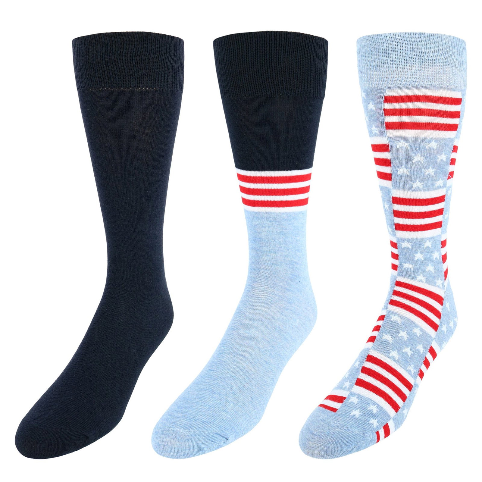 Image of Red White & Crew Men's Pattern Novelty Crew Socks (3 Pair Pack)
