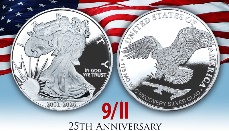 25th Anniversary World Trade Center "Recovery Silver" Silver Eagle
