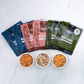 SeaBear Ready to Eat Wild Salmon Variety Pack, 9 Pouches (3.5 oz. each)