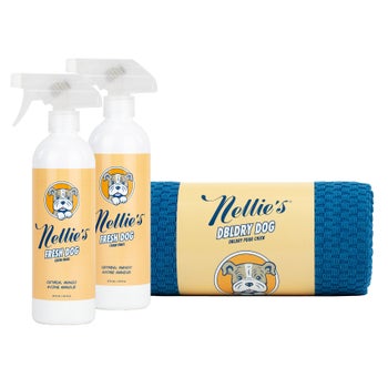Nellie's Dog Towel and Waterless Dog 16 fl oz Shampoo Bundle