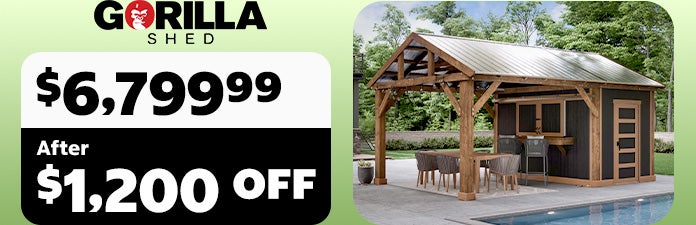 Gorilla Shed $6,799.99 After $1,200 OFF
