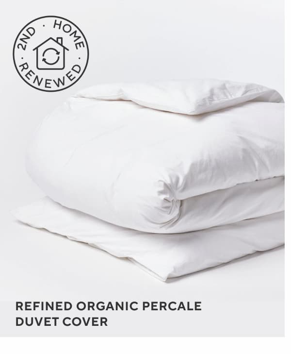 Refined Organic Percale Duvet Cover
