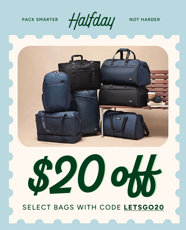 $20 off select bags with code LETSGO20