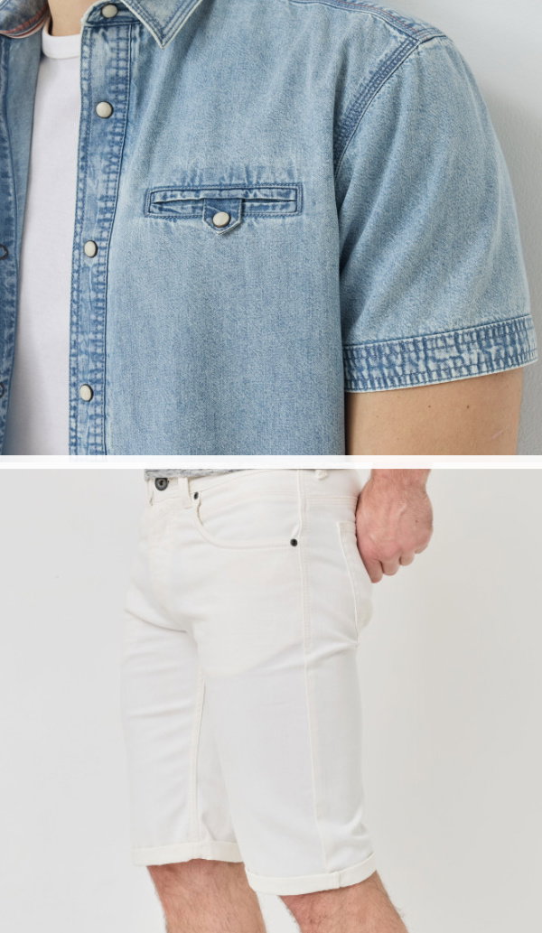 Jeanshemd mit Druckknöpfen