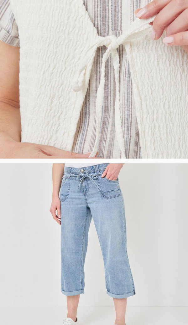 Bequeme 7/8 Jeans m. Stickerei