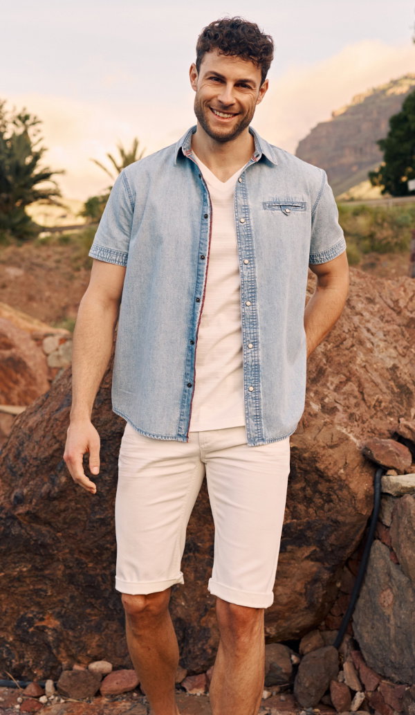 Jeans-Shorts aus Baumwoll-Stretch