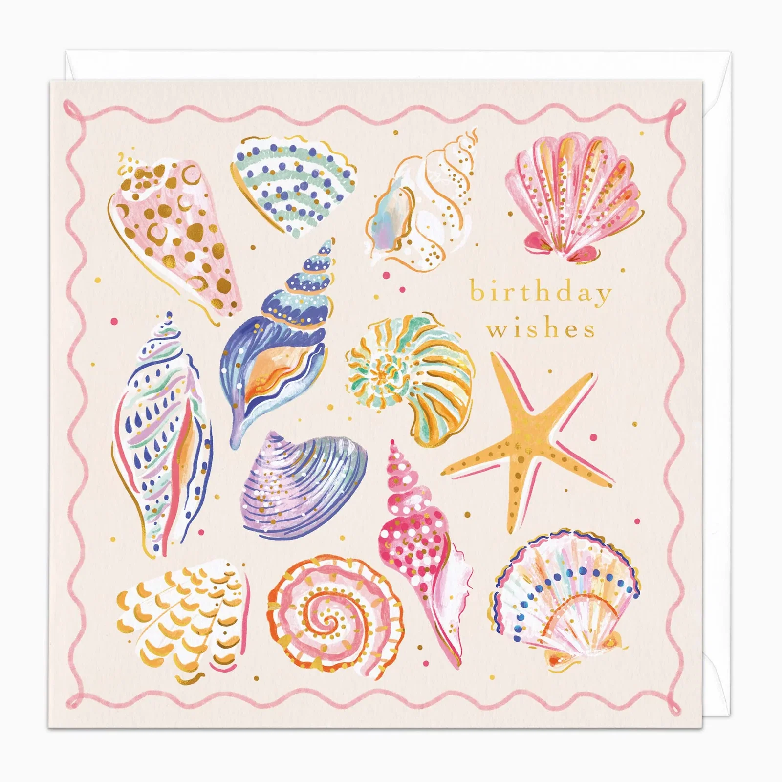 Image of H454 - Painted Paradise Shells Birthday Card