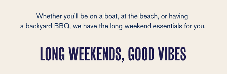 Long Weekends, Good Vibes