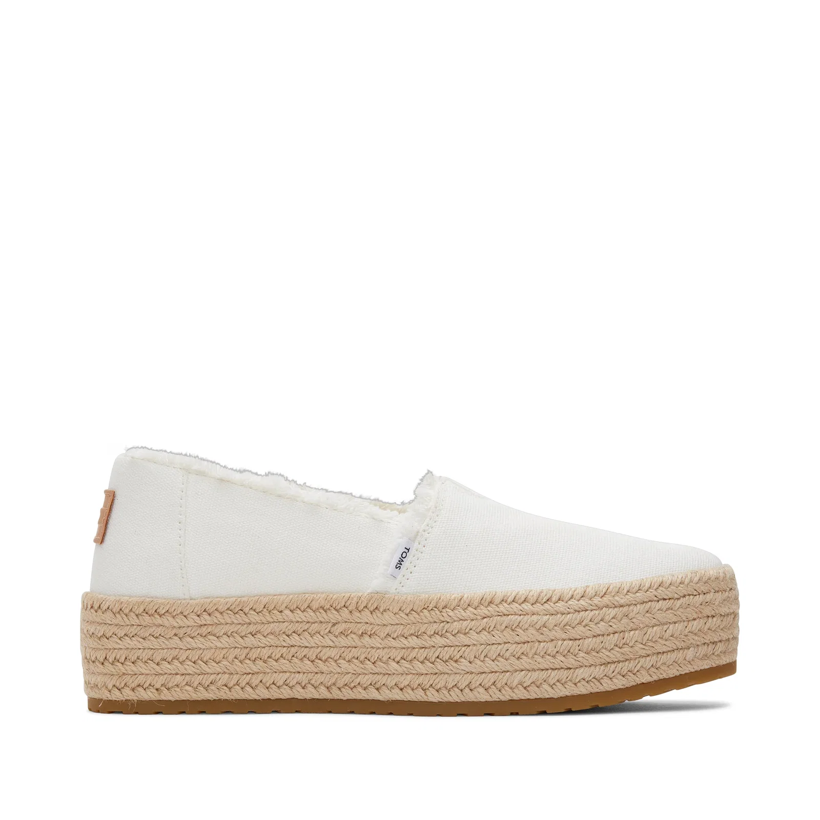 Image of Valencia White Canvas Platform Espadrille
