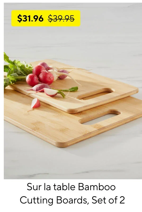 Sur La Table Bamboo Cutting Boards, Set of 2