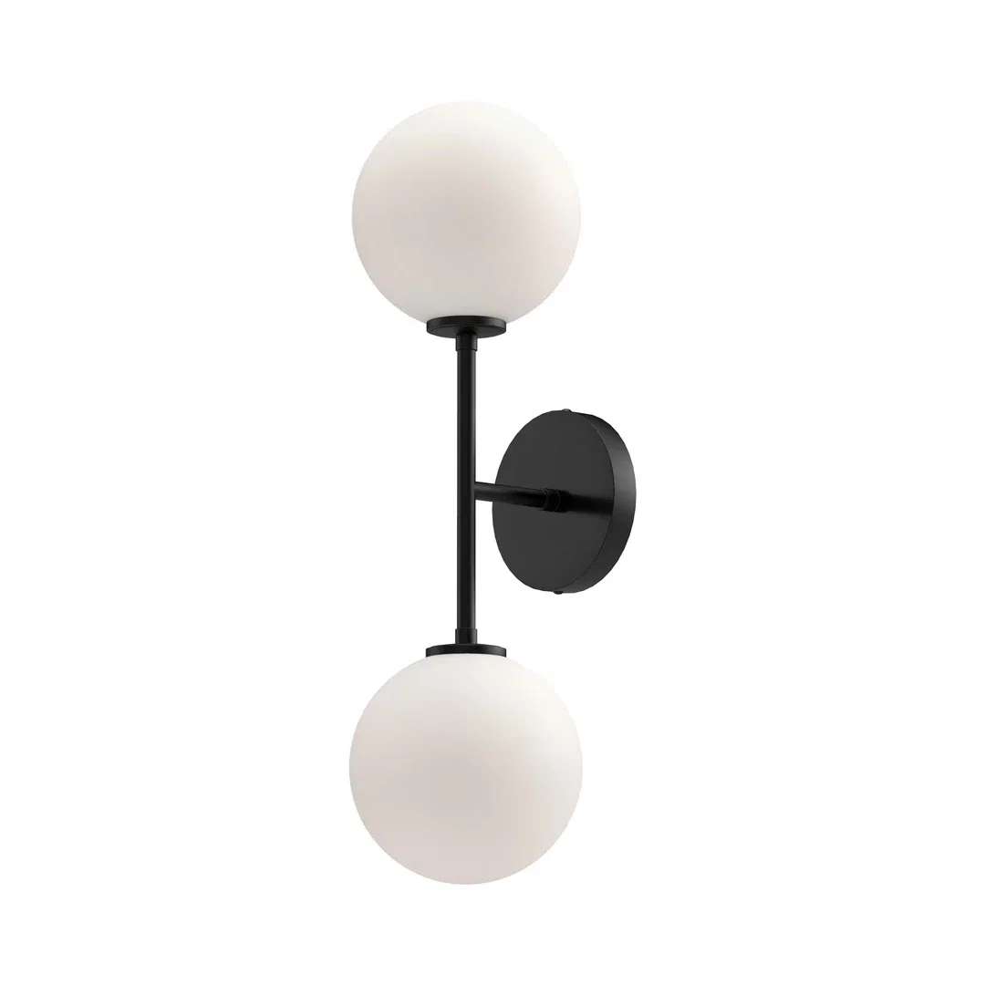 Luanda 2-Light Vanity Light with Glass Globe Shades 