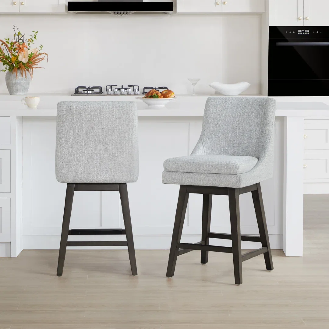 Zahara 26" Upholstered Swivel Counter Stool