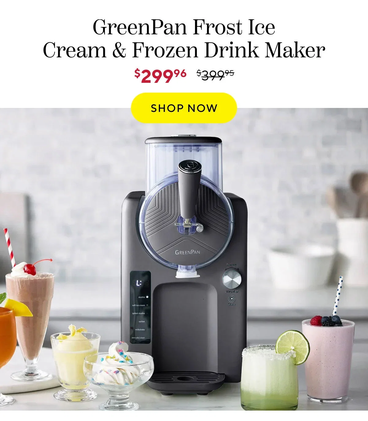 GreenPan Frost Ice Cream & Frozen Drink Maker