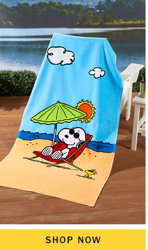 Shop Now. Peanuts Snoopy's Beach Day Portuguese Cotton Beach Towel, In 2 Sizes