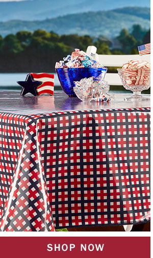 Shop Now. Heavy-Duty Printed Patriotic Oilcloth Tablecloth
