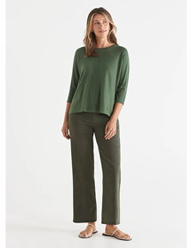 Denim Culotte in Kale