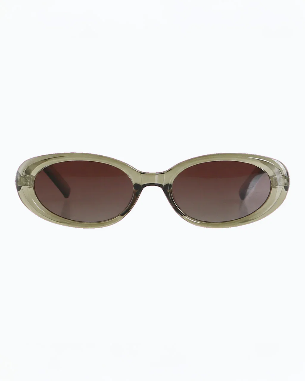 Image of Scarlet Vintage Polarized Oval Cat-Eye Sunglasses - Green