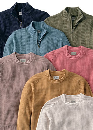 Sunwashed Textured Cotton Sweaters