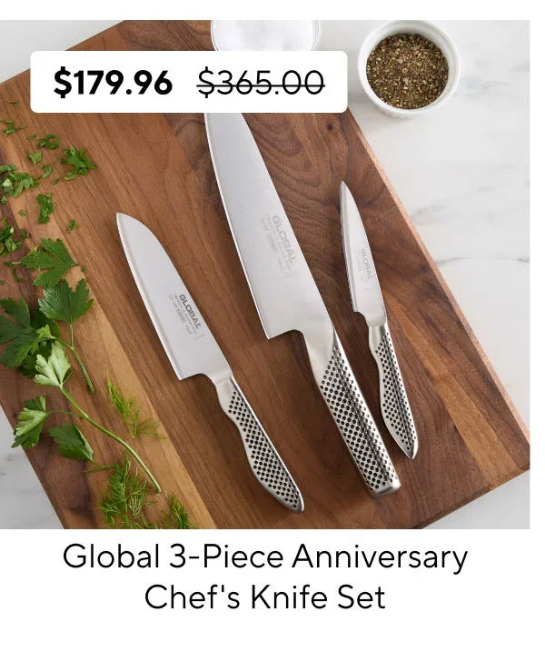 Global 3-Piece Anniversary Chef's Knife Set