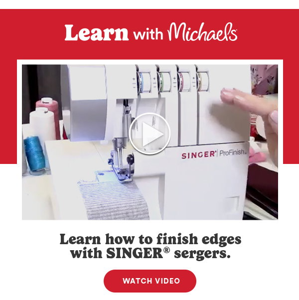 Learn how to finish edges with SINGER® sergers. WATCH VIDEO