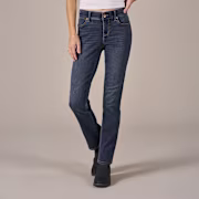 Natural Reflections Ab Slimmer Straight-Leg Jeans - Dark Wash