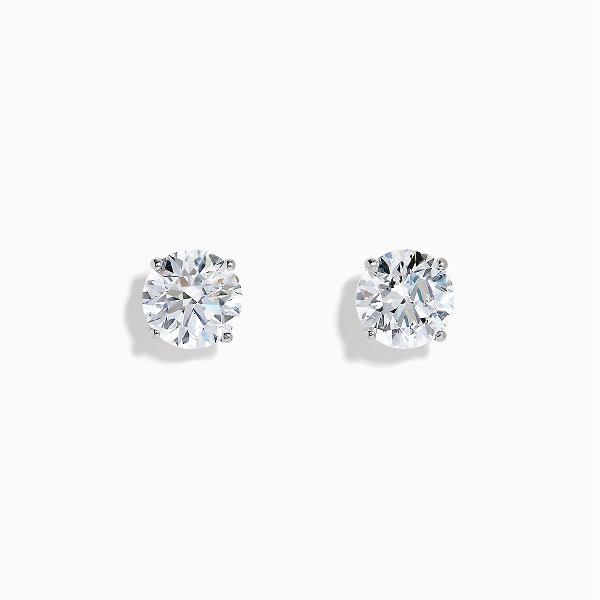 Lab Grown Diamond 4.00ct Glam Stud Earrings in 14K White Gold