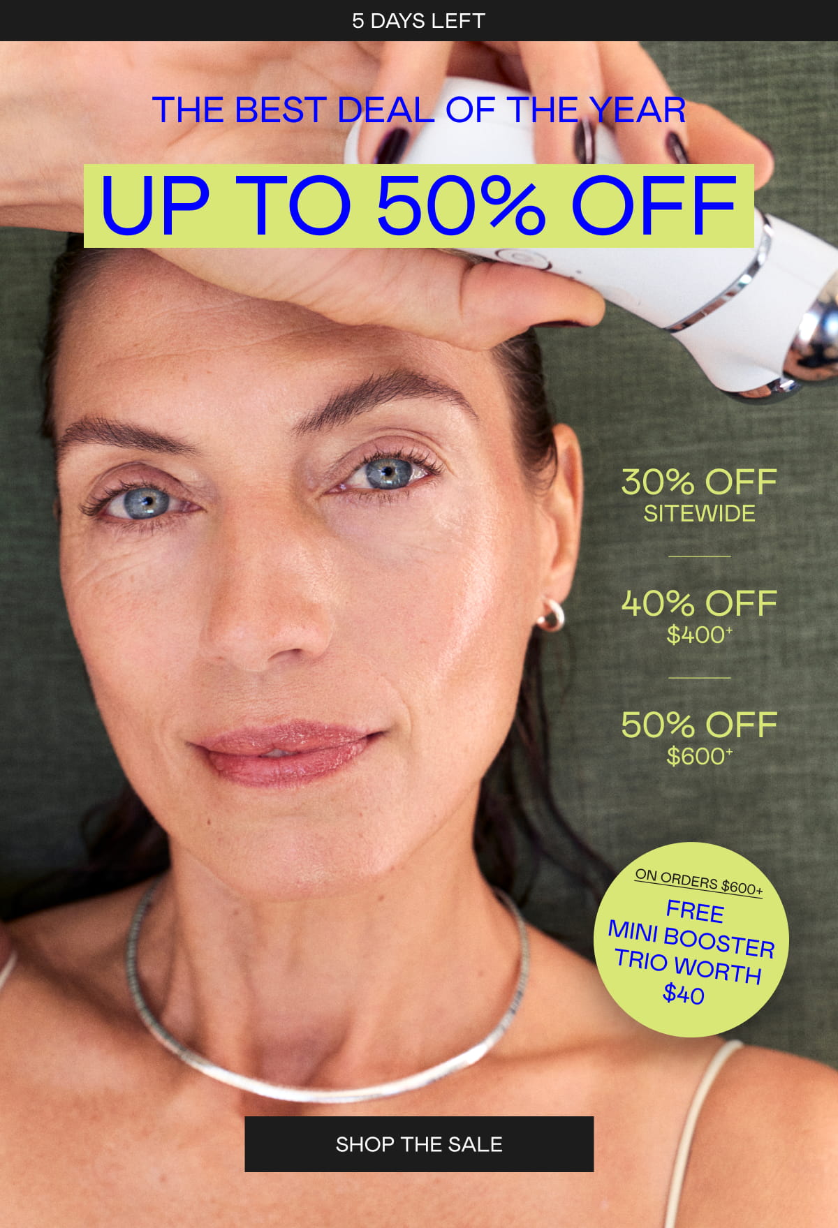 5 days left. Up to 50% off