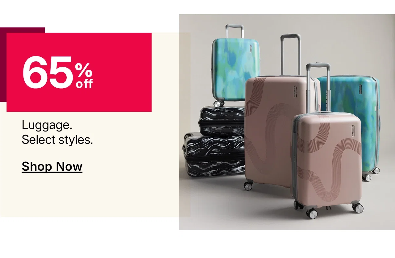 65% off luggage