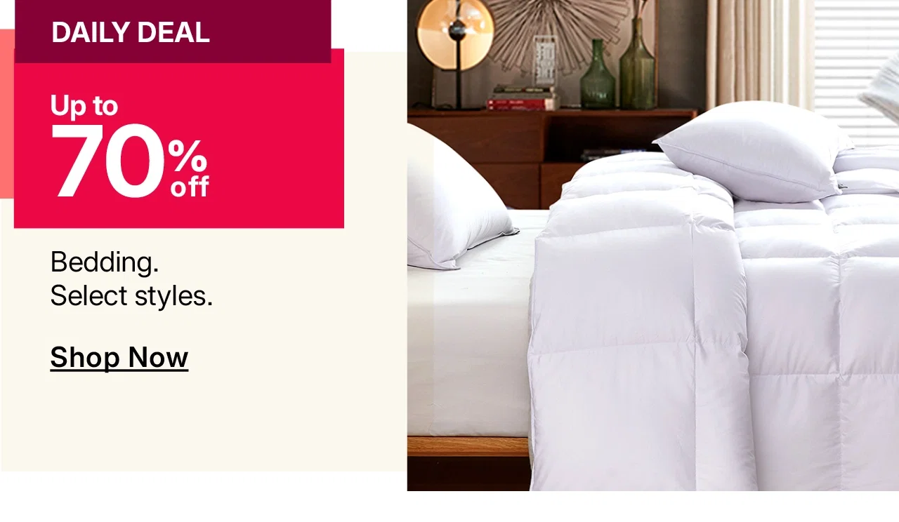 up to 70% off bedding