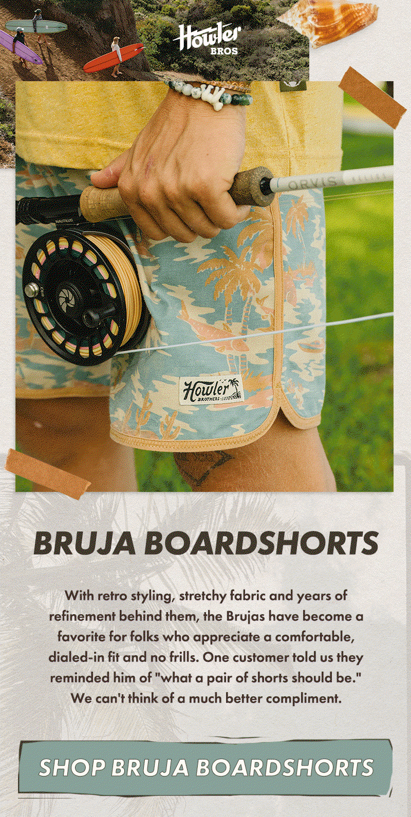 With retro styling, stretchy fabric and years of refinement behind them, the Brujas have become a favorite for folks who appreciate a comfortable, dialed-in fit and no frills. One customer told us they reminded him of "what a pair of shorts should be." We can't think of a much better compliment.