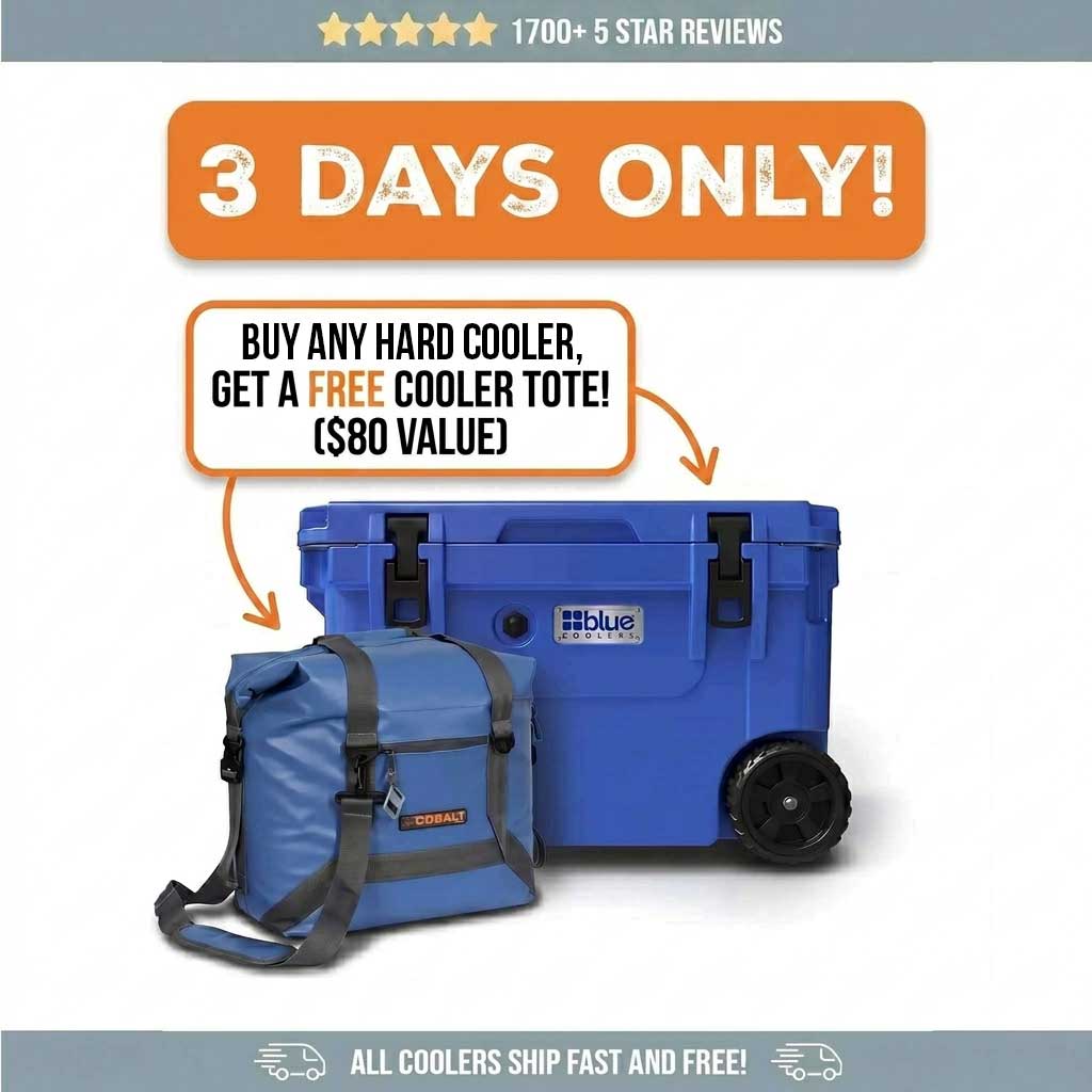 $80 Off a Blue 60 Qt Cooler with Wheels