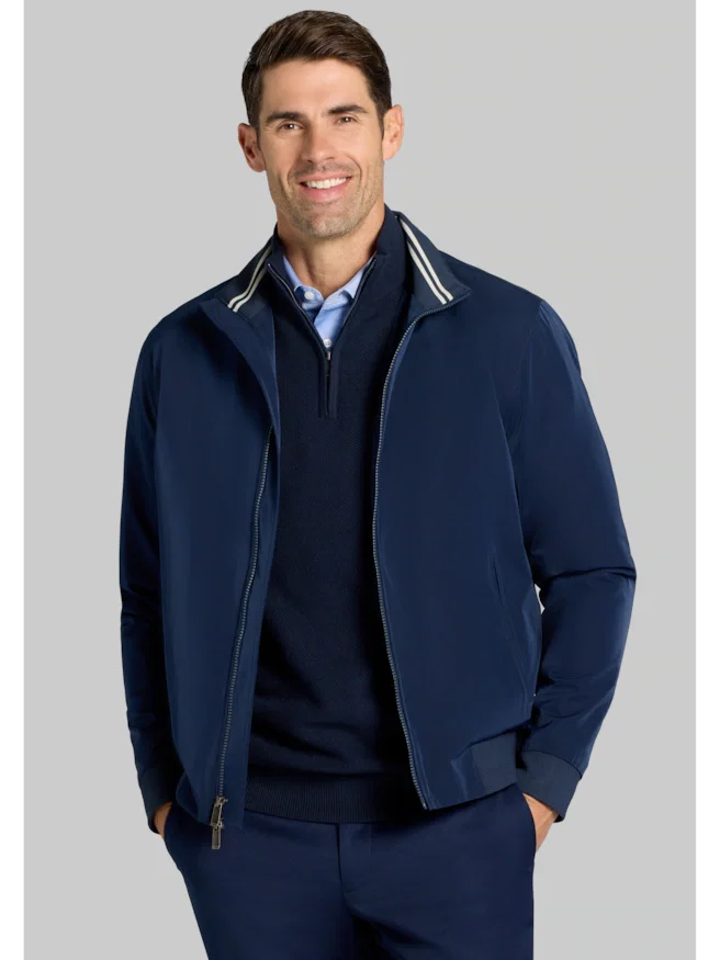 Jos. A. Bank Tailored Fit Baseball Bomber Jacket