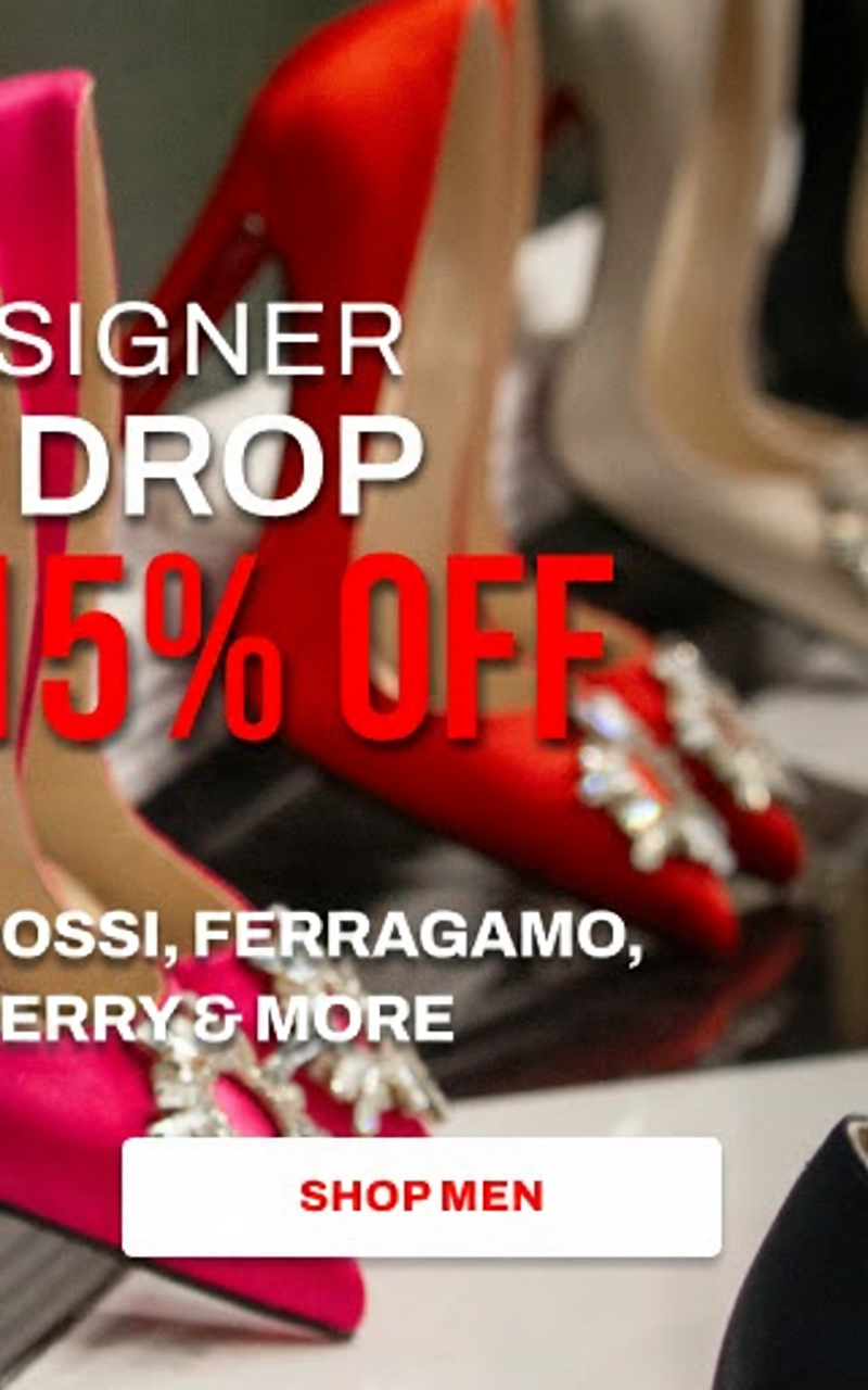 Designer drop sale: 15% off shoes from Rossi, Ferragamo, and more. Shop men's.