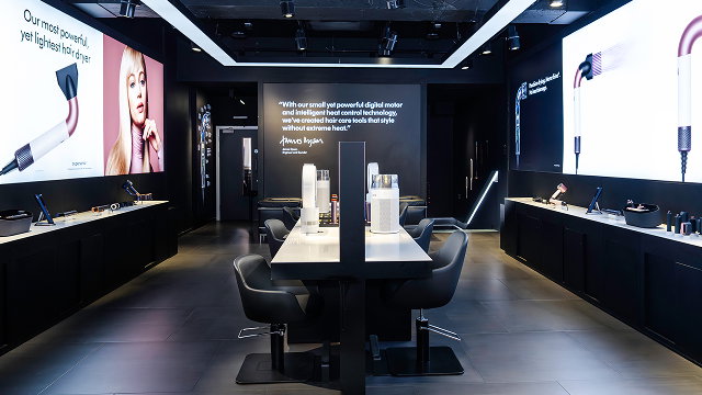 A Beauty Lab in a Dyson Store.