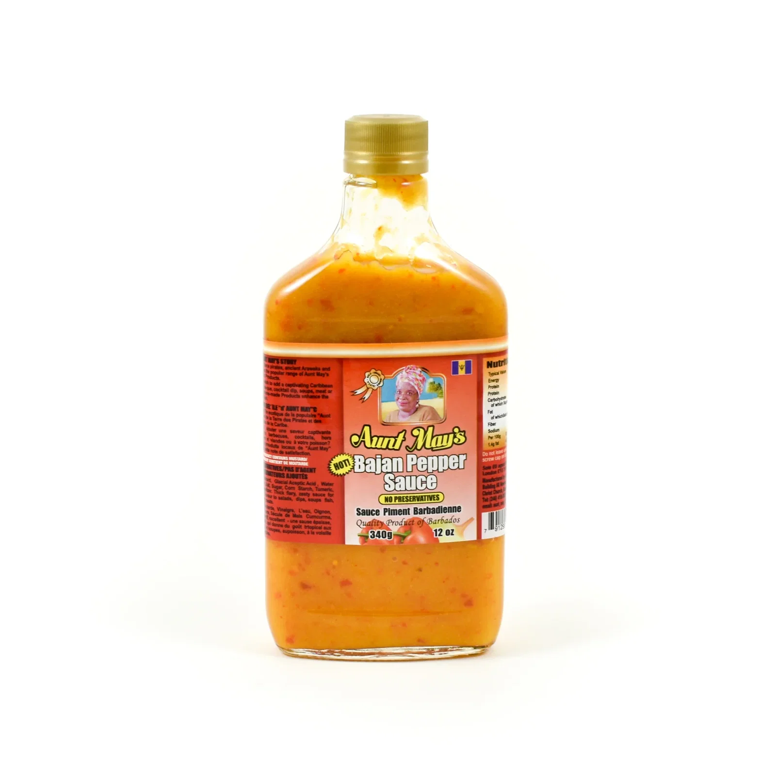 Image of Aunt May's Bajan Pepper Sauce, 340g