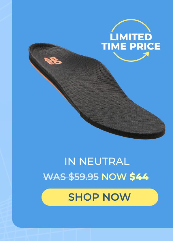 ABEO 3D3 Orthotics Total Support Orthotic in Neutral