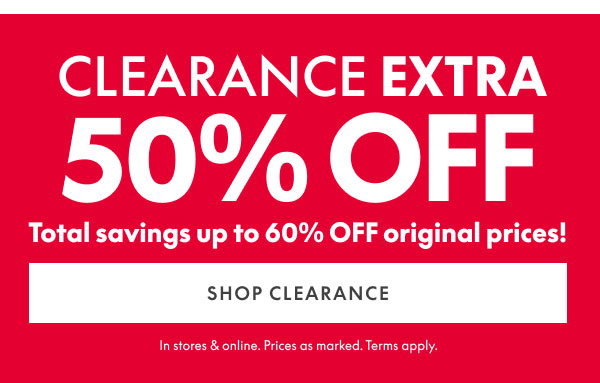 50% Off Clearance