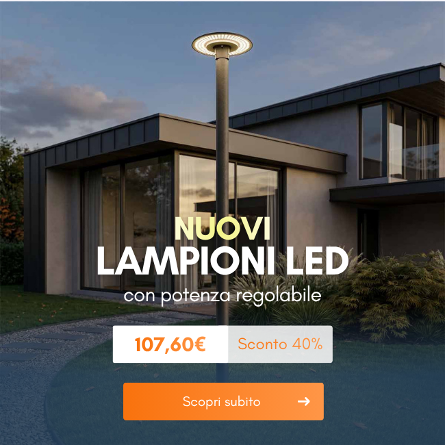 Nuovi lampioni LED con potenza regolabile