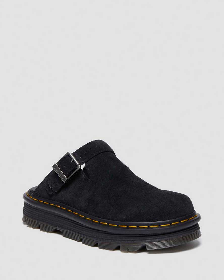 Image of Zebzag Suede Casual Slingback Platform Mules
