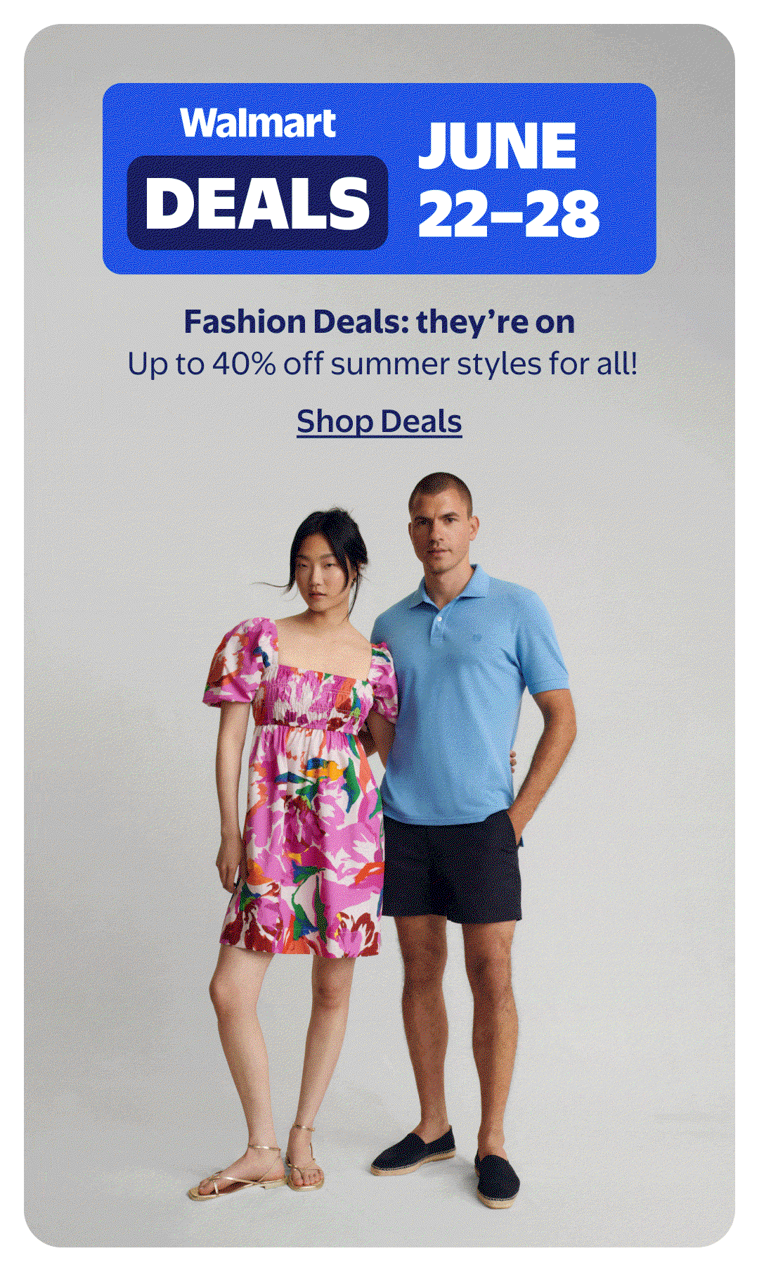 Up to 40% off summer styles for all!