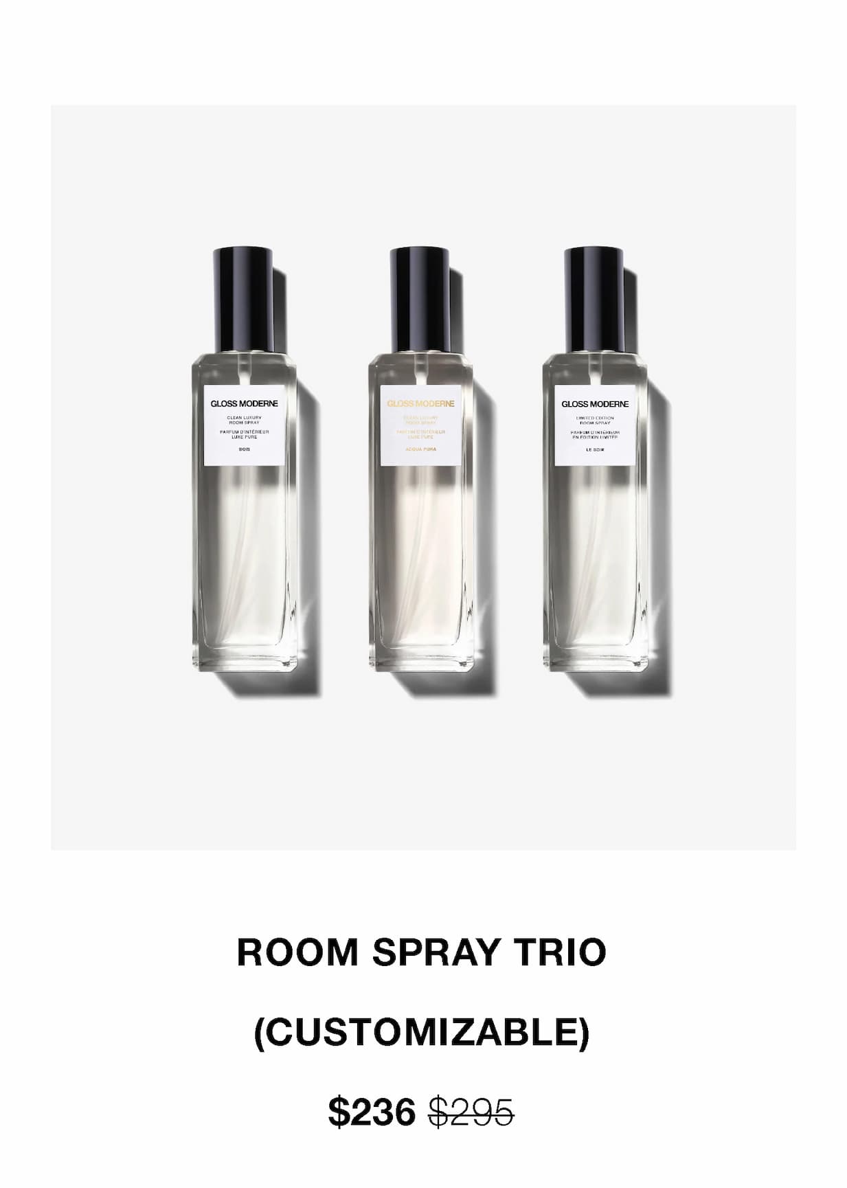 Clean Luxury Room Spray Large Trio