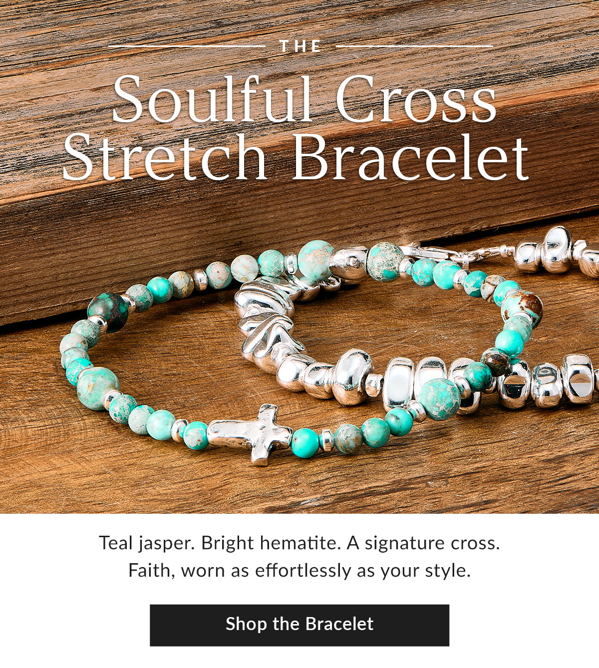 Soulful Cross Stretch Bracelet