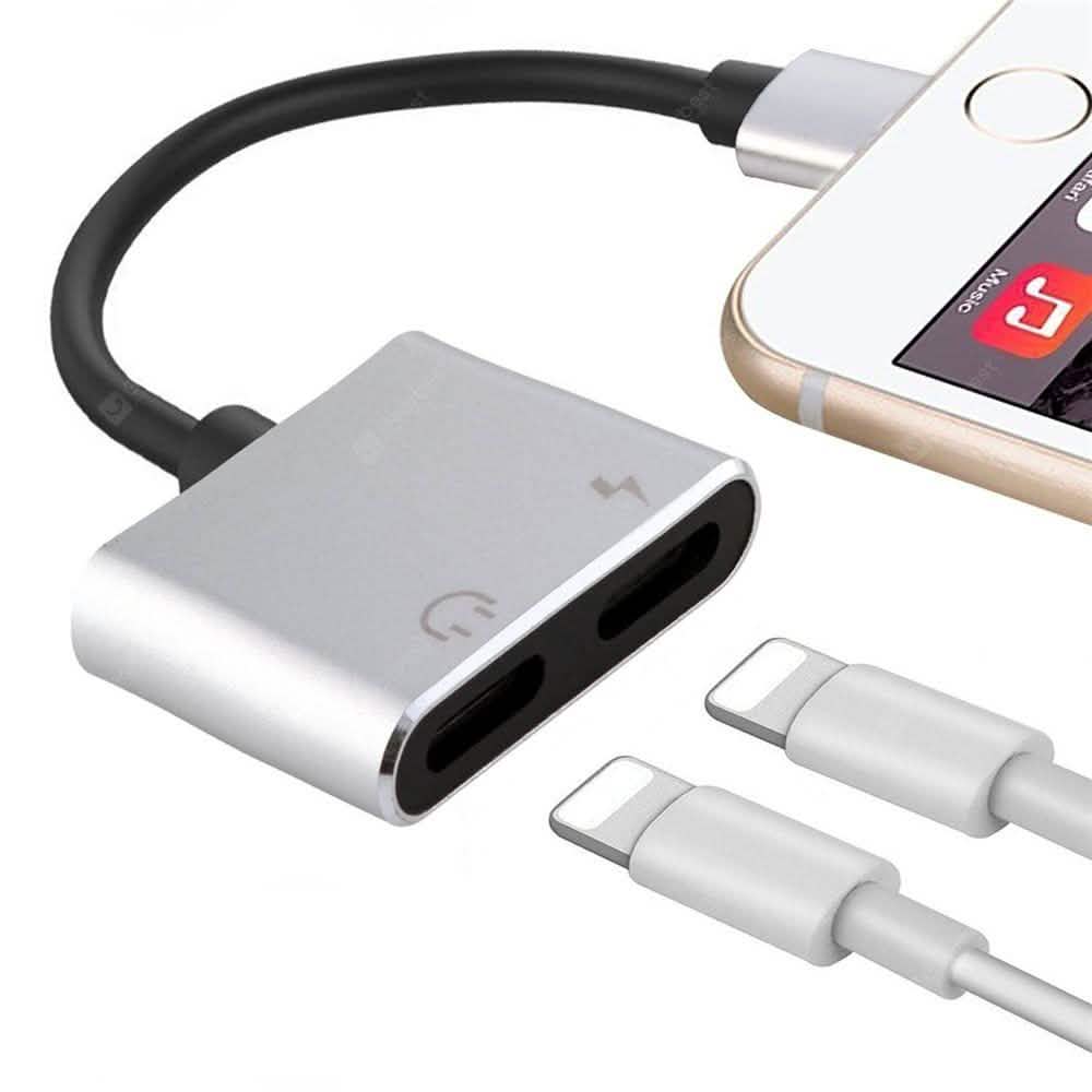 Image of 2-in-1 for Lightning Adapter For iPhone 7 8 Plus 10 X