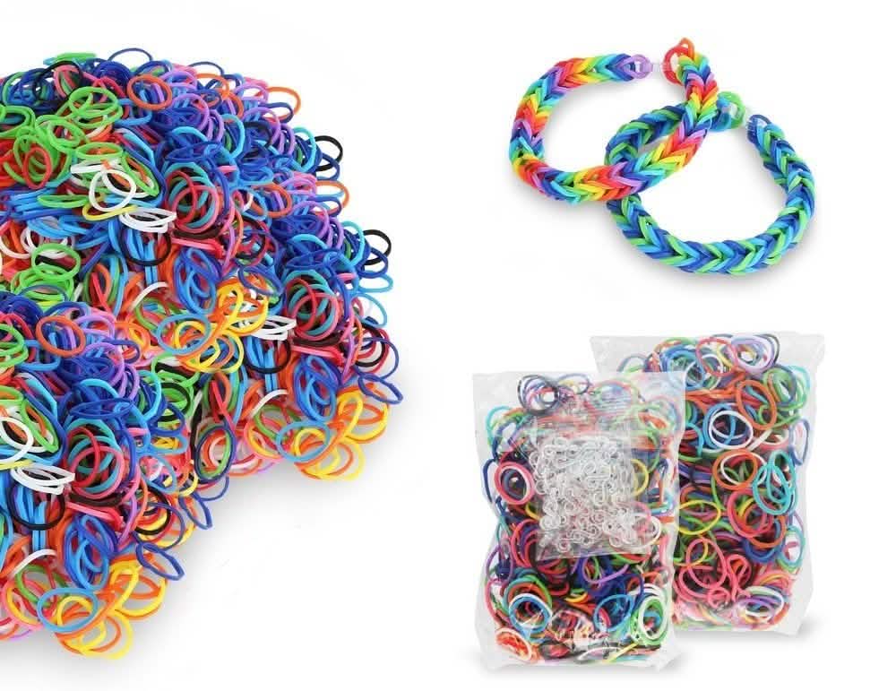 Image of 2504-Piece Set: Colorful Silicone Loom Bandz with Tools