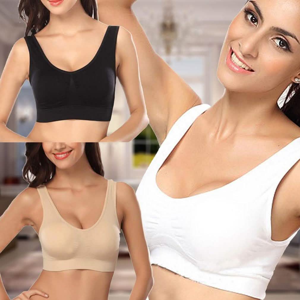 Image of 3-Pack: Seamless Comfy Bras - Assorted Color Sets